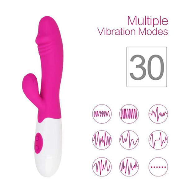 RABBIT PINK VIBRADOR 2 BATERIAS ''AAA'' 30 FUN - Image 2