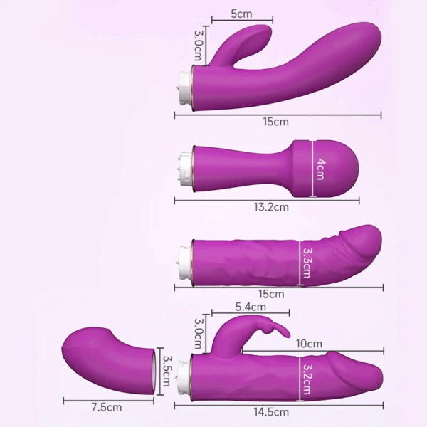 Kit Magic Wand Vibrador 4 en 1 - Image 2