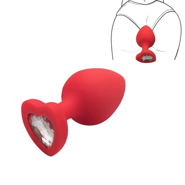 Anal Plug De Silicon Corazón - Image 3